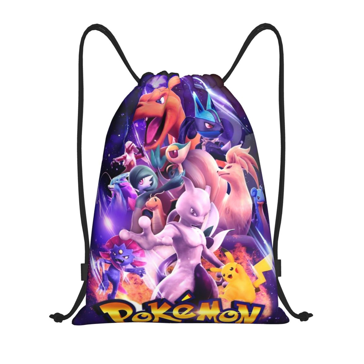 Drawstring Gym Bag - Sevimli Karikatür Manga Poke-Mon Çanta İpli