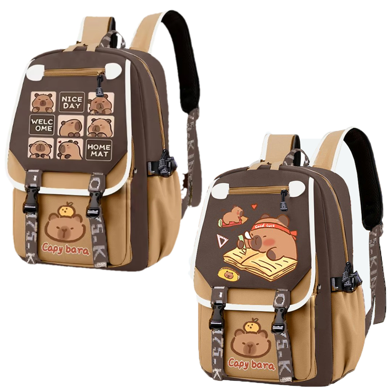Kawaii Kapibara Şık Haki Çocuk - School Backpack Teen incelemesi ve fiyatı