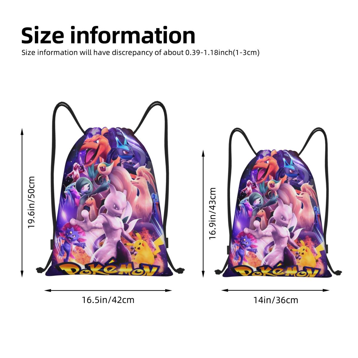 Sevimli Karikatür Manga Poke-M - Drawstring Gym Bag incelemesi ve fiyatı